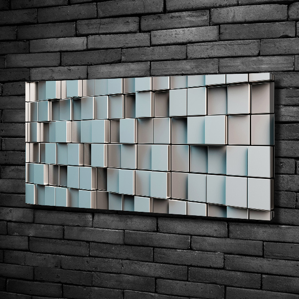 Foto en lienzo con acabado profesional horizontal Muro de cubos