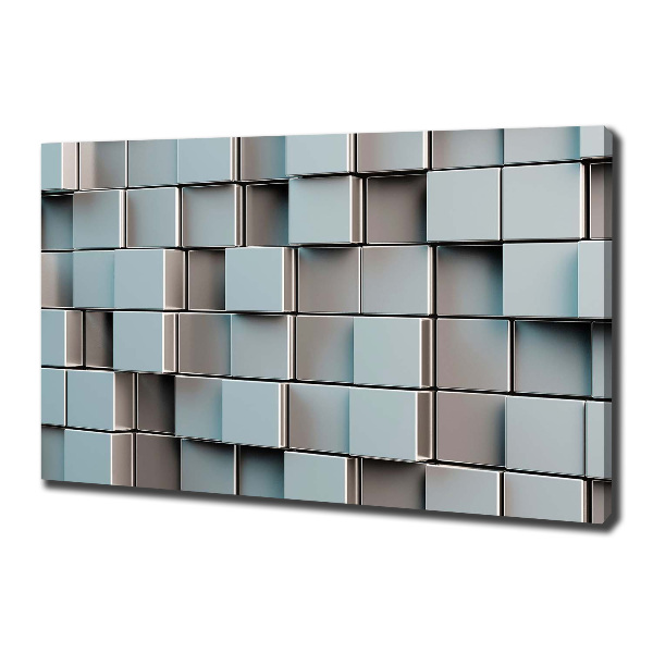 Foto en lienzo con acabado profesional horizontal Muro de cubos