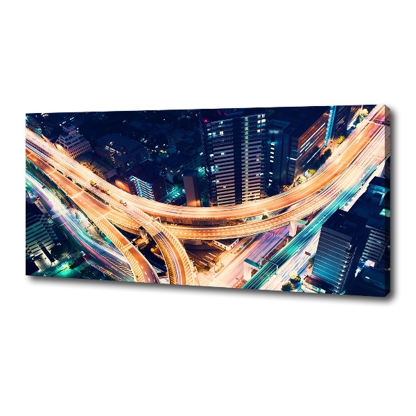 Cuadro canvas con impresión uv duradera horizontal Autopista de Tokio