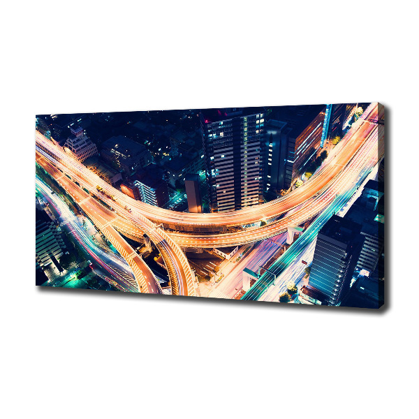 Cuadro canvas con impresión uv duradera horizontal Autopista de Tokio