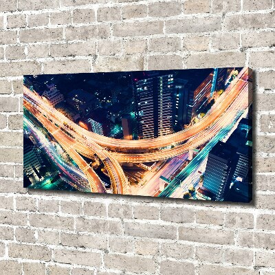Cuadro canvas con impresión uv duradera horizontal Autopista de Tokio