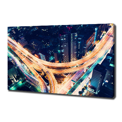 Cuadro canvas con impresión uv duradera horizontal Autopista de Tokio