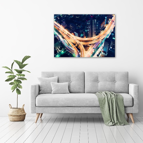 Cuadro canvas con impresión uv duradera horizontal Autopista de Tokio