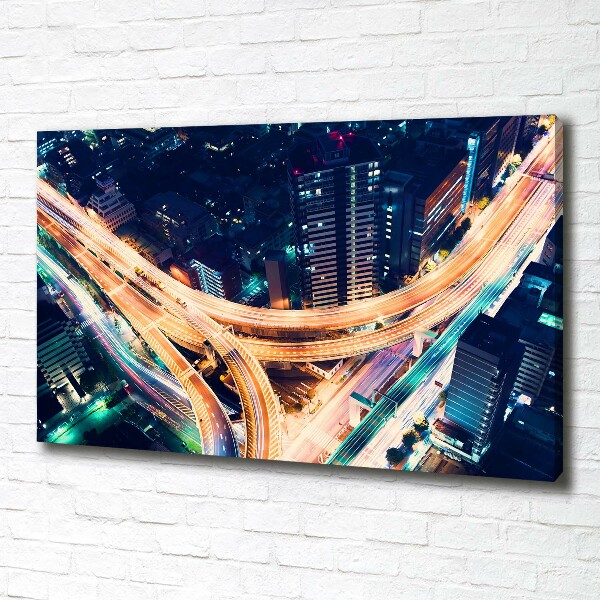 Cuadro canvas con impresión uv duradera horizontal Autopista de Tokio