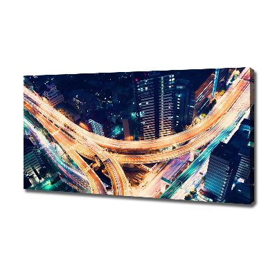 Cuadro canvas con impresión uv duradera horizontal Autopista de Tokio