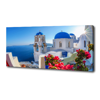Cuadro canvas moderno de gran formato horizontal Santorini, Grecia