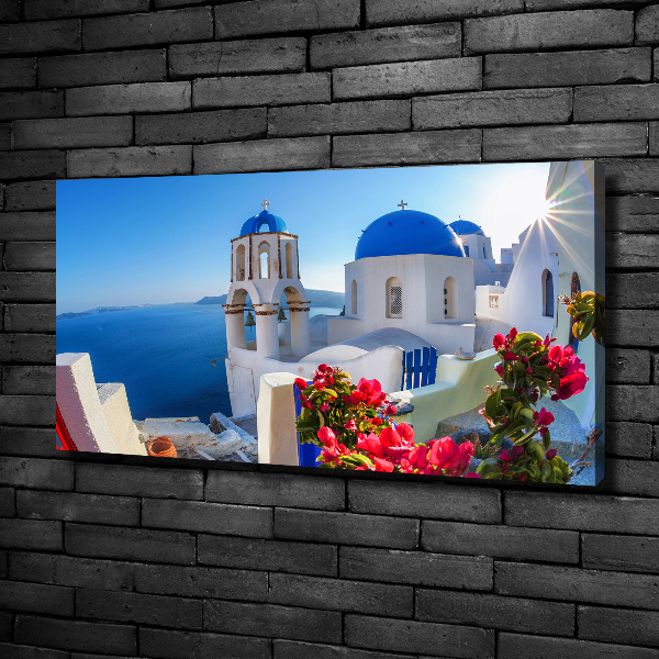 Cuadro canvas moderno de gran formato horizontal Santorini, Grecia