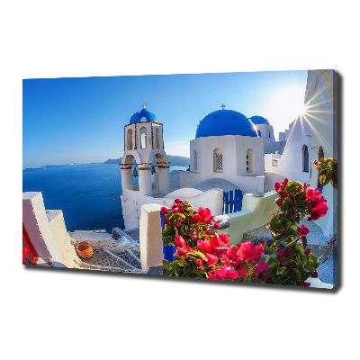 Cuadro canvas moderno de gran formato horizontal Santorini, Grecia