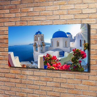 Cuadro canvas moderno de gran formato horizontal Santorini, Grecia