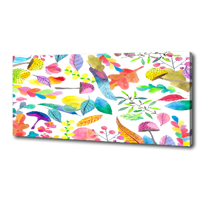 Cuadro canvas moderno de gran formato horizontal Patrón floral