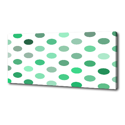 Foto en lienzo con acabado profesional horizontal Puntos verdes
