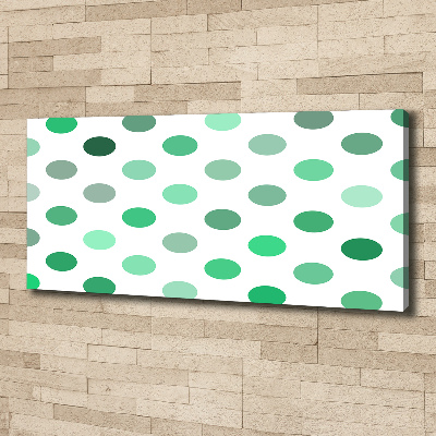 Foto en lienzo con acabado profesional horizontal Puntos verdes