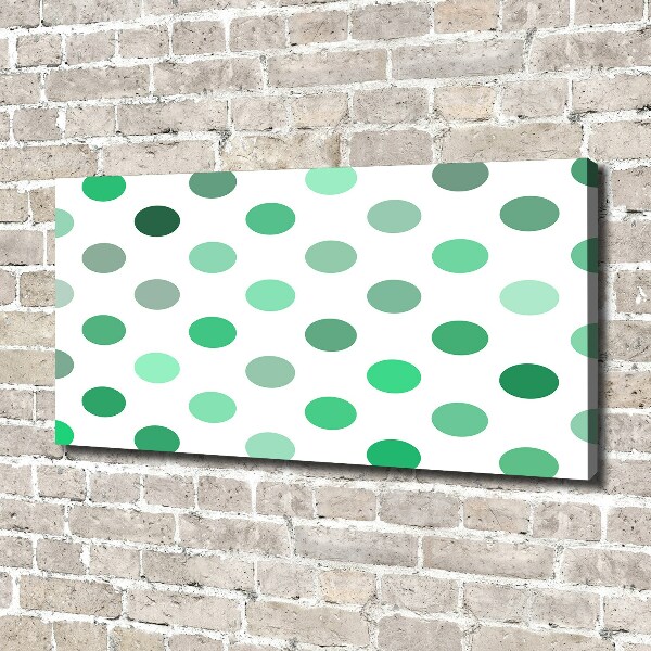 Foto en lienzo con acabado profesional horizontal Puntos verdes