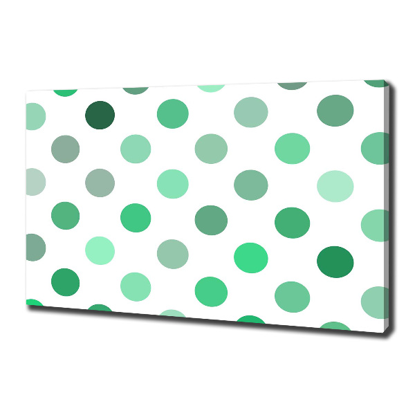 Foto en lienzo con acabado profesional horizontal Puntos verdes