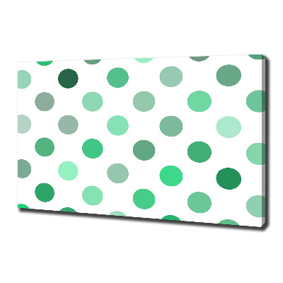 Foto en lienzo con acabado profesional horizontal Puntos verdes