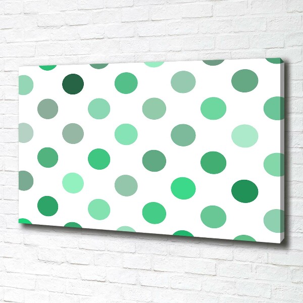 Foto en lienzo con acabado profesional horizontal Puntos verdes