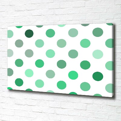 Foto en lienzo con acabado profesional horizontal Puntos verdes