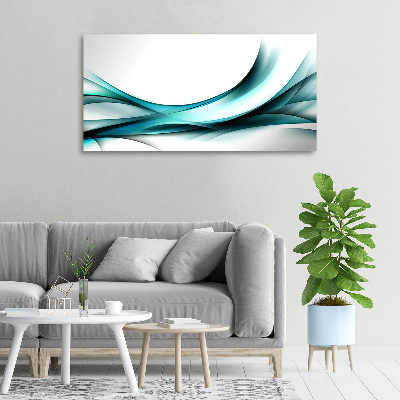 Cuadro canvas con impresión uv duradera horizontal Ondas abstractas