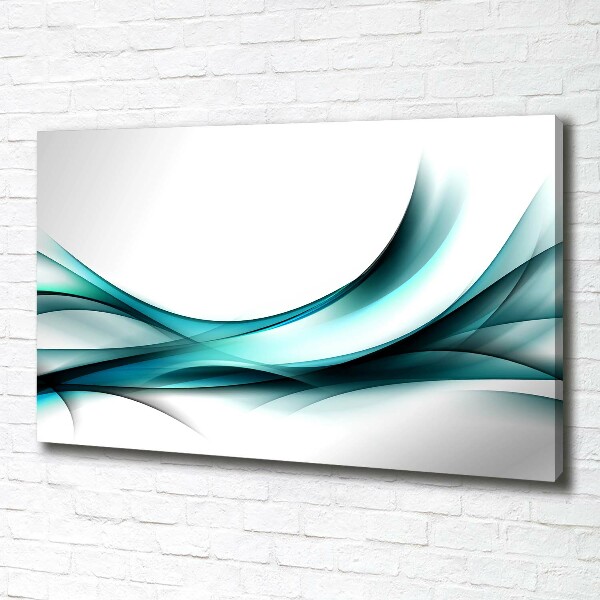 Cuadro canvas con impresión uv duradera horizontal Ondas abstractas