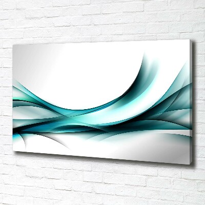 Cuadro canvas con impresión uv duradera horizontal Ondas abstractas