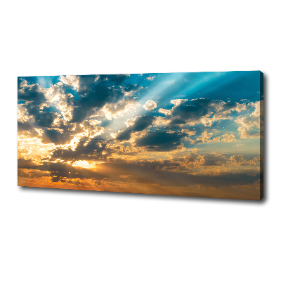 Cuadro canvas con impresión uv duradera horizontal Cielo del atardecer