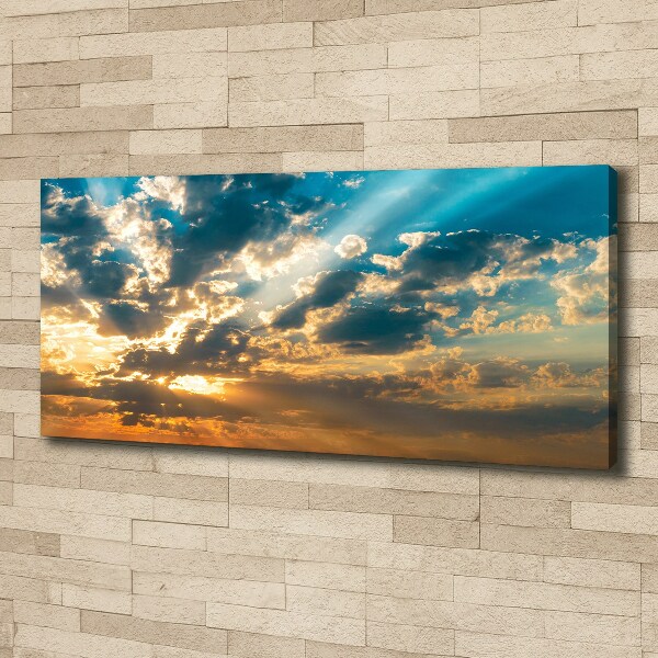 Cuadro canvas con impresión uv duradera horizontal Cielo del atardecer