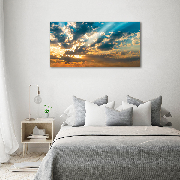 Cuadro canvas con impresión uv duradera horizontal Cielo del atardecer