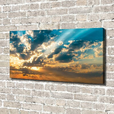 Cuadro canvas con impresión uv duradera horizontal Cielo del atardecer