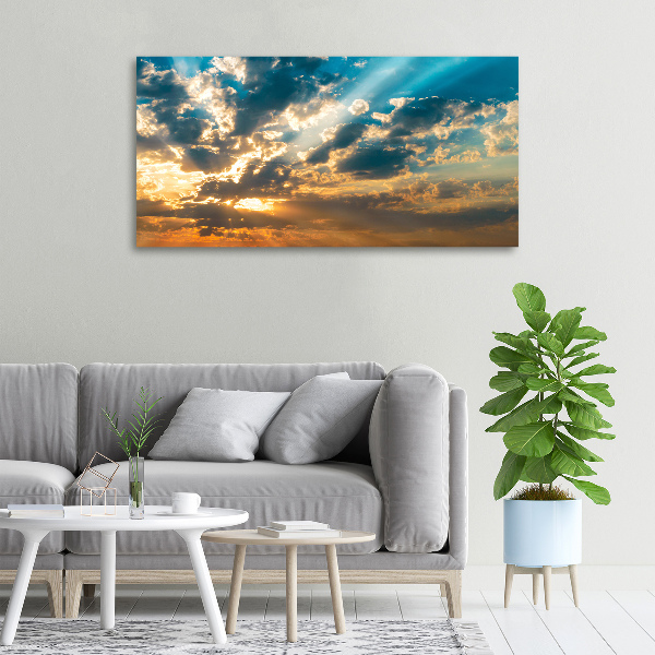 Cuadro canvas con impresión uv duradera horizontal Cielo del atardecer