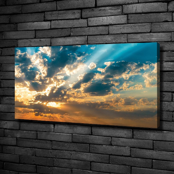 Cuadro canvas con impresión uv duradera horizontal Cielo del atardecer
