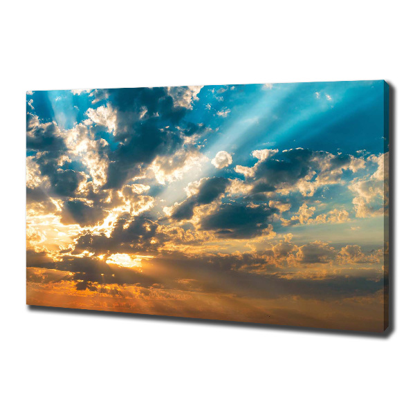 Cuadro canvas con impresión uv duradera horizontal Cielo del atardecer