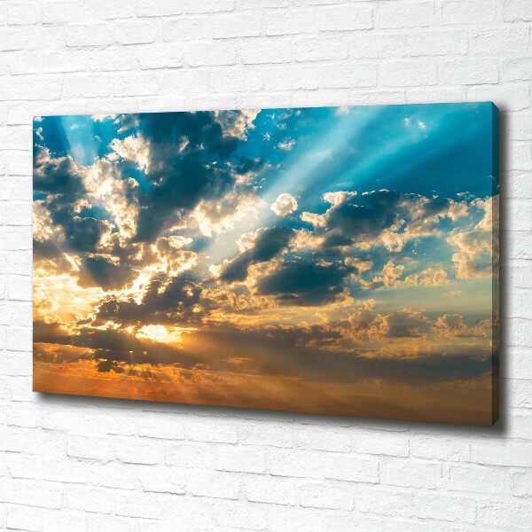 Cuadro canvas con impresión uv duradera horizontal Cielo del atardecer