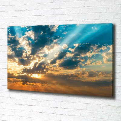 Cuadro canvas con impresión uv duradera horizontal Cielo del atardecer