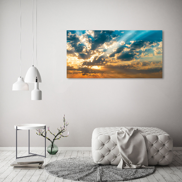 Cuadro canvas con impresión uv duradera horizontal Cielo del atardecer