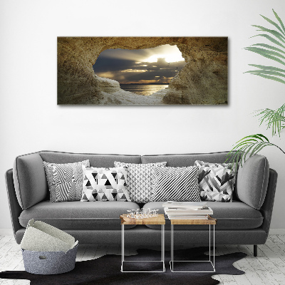 Cuadro canvas moderno de gran formato horizontal Cueva junto al mar