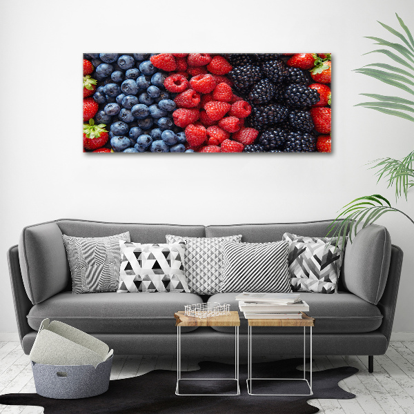 Cuadro canvas moderno de gran formato horizontal Frutos del bosque