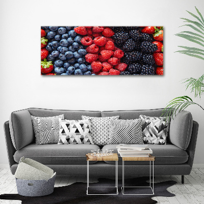 Cuadro canvas moderno de gran formato horizontal Frutos del bosque