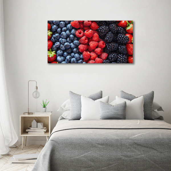 Cuadro canvas moderno de gran formato horizontal Frutos del bosque