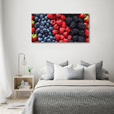 Cuadro canvas moderno de gran formato horizontal Frutos del bosque