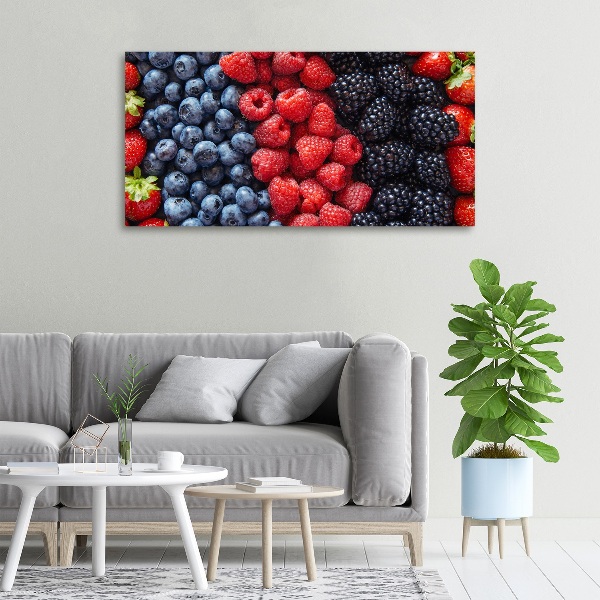 Cuadro canvas moderno de gran formato horizontal Frutos del bosque