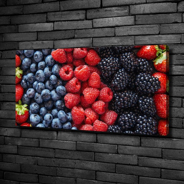 Cuadro canvas moderno de gran formato horizontal Frutos del bosque