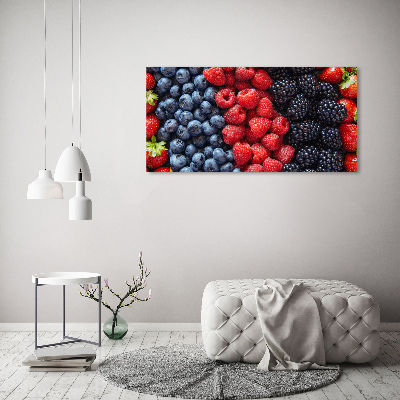 Cuadro canvas moderno de gran formato horizontal Frutos del bosque