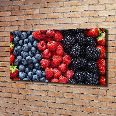 Cuadro canvas moderno de gran formato horizontal Frutos del bosque