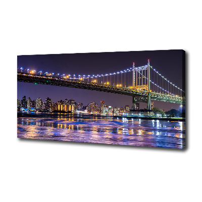 Cuadro canvas moderno de gran formato horizontal Puente de Nueva York