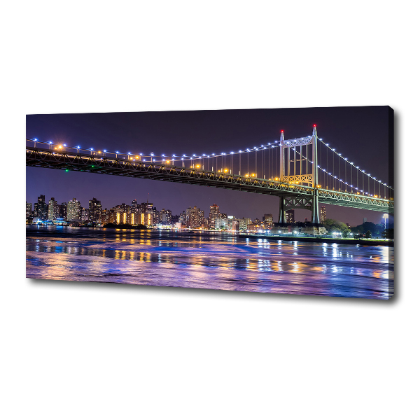 Cuadro canvas moderno de gran formato horizontal Puente de Nueva York