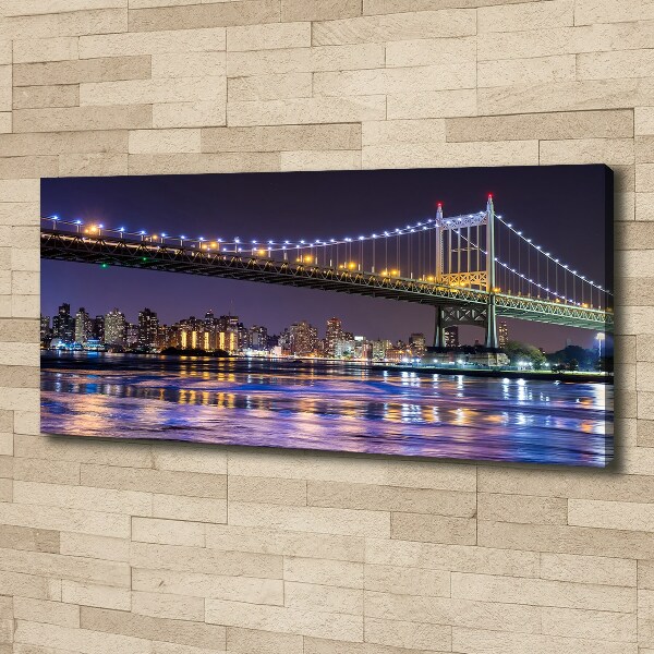 Cuadro canvas moderno de gran formato horizontal Puente de Nueva York