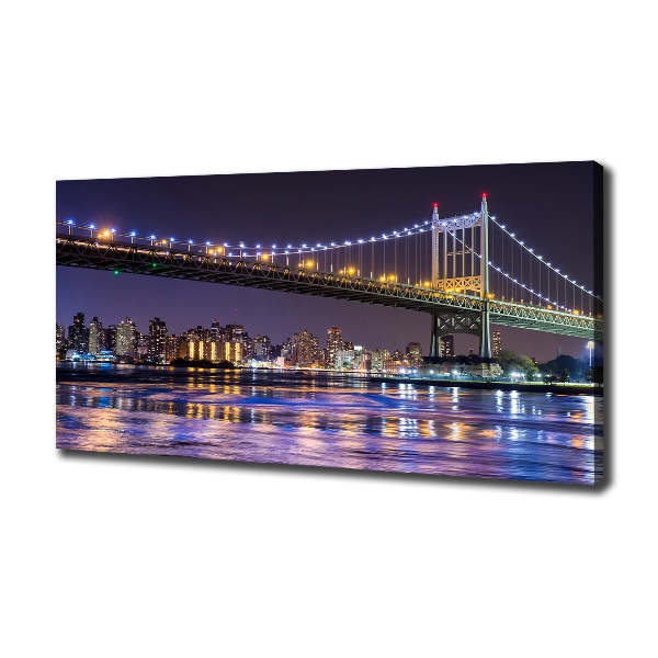 Cuadro canvas moderno de gran formato horizontal Puente de Nueva York