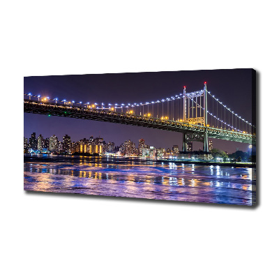 Cuadro canvas moderno de gran formato horizontal Puente de Nueva York