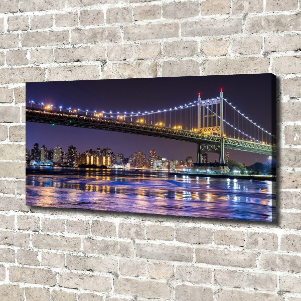 Cuadro canvas moderno de gran formato horizontal Puente de Nueva York