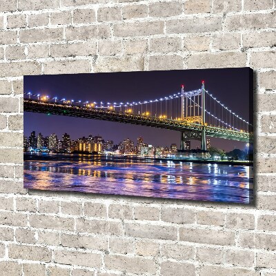 Cuadro canvas moderno de gran formato horizontal Puente de Nueva York